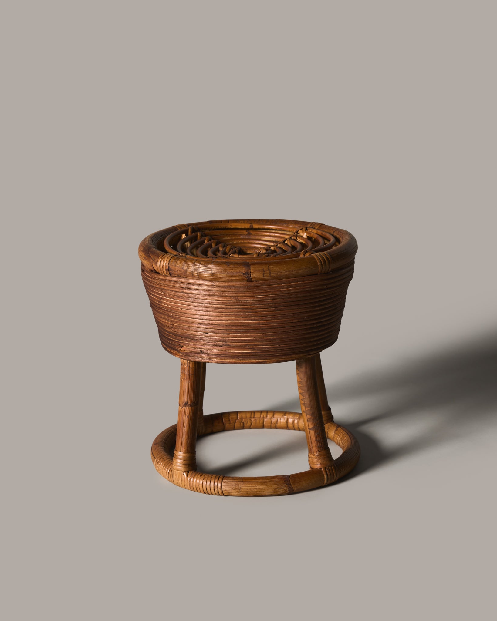 Rattan Totem Stool