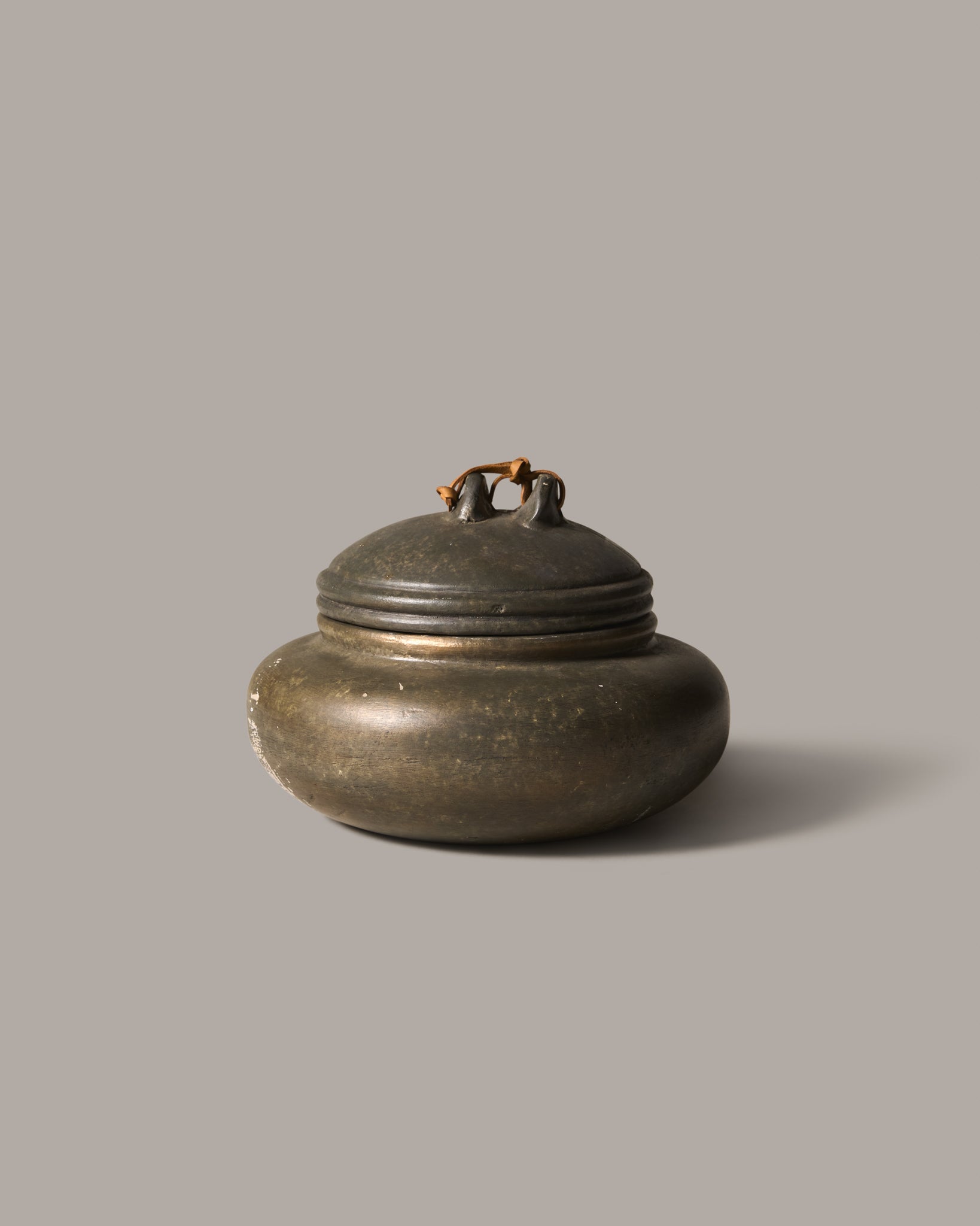 Antique Lidded Bronze Vessel