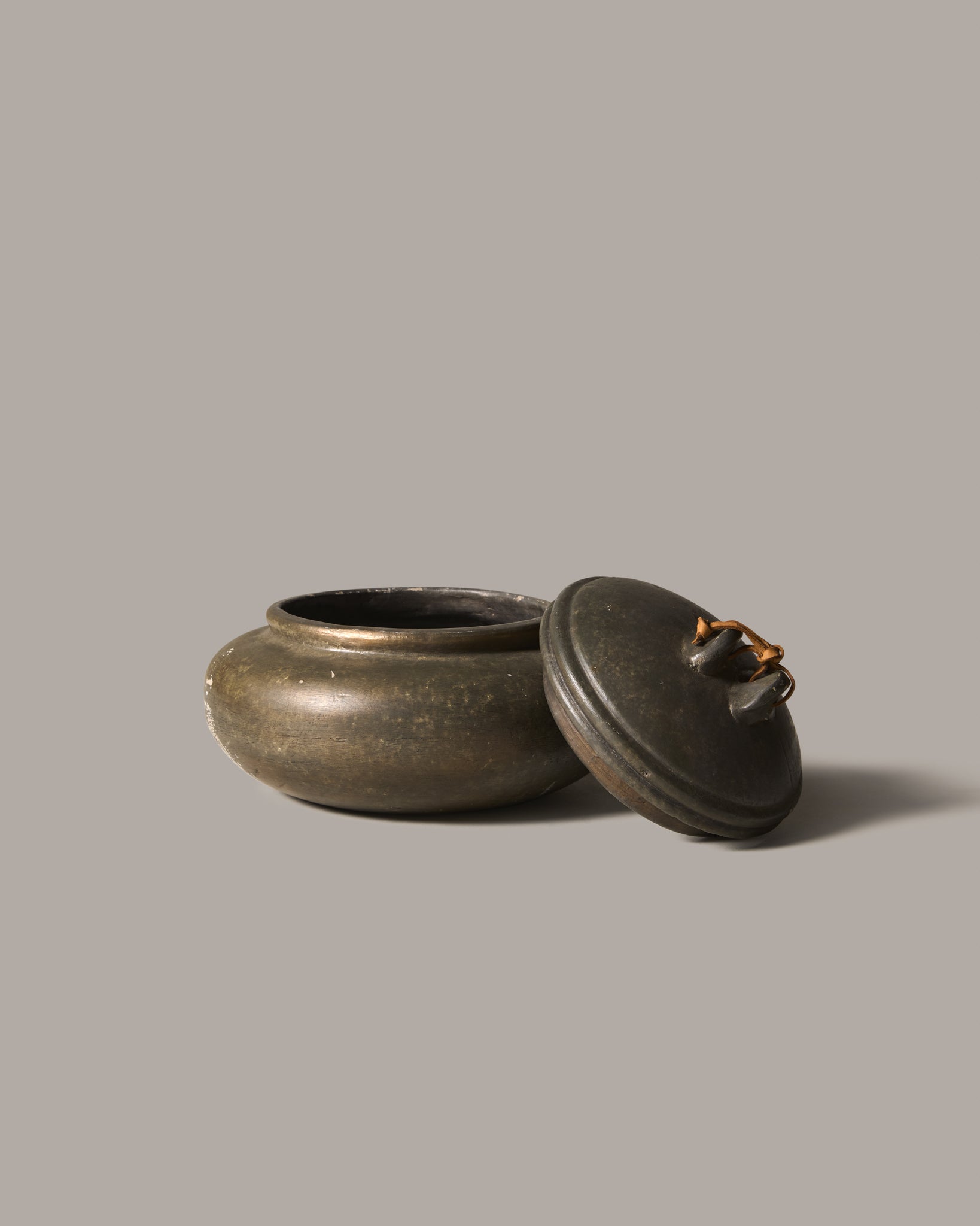 Antique Lidded Bronze Vessel