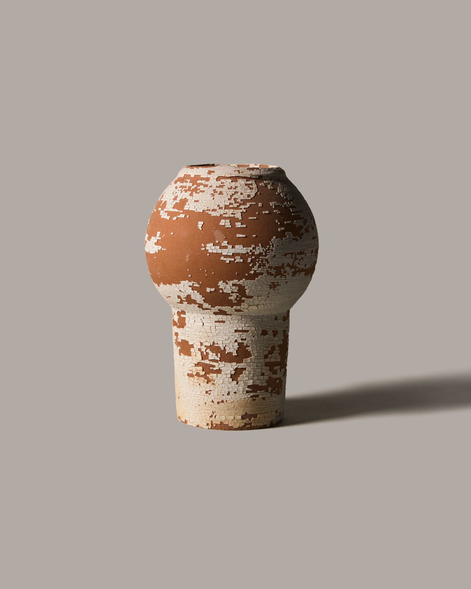 Red & White Brick Vase