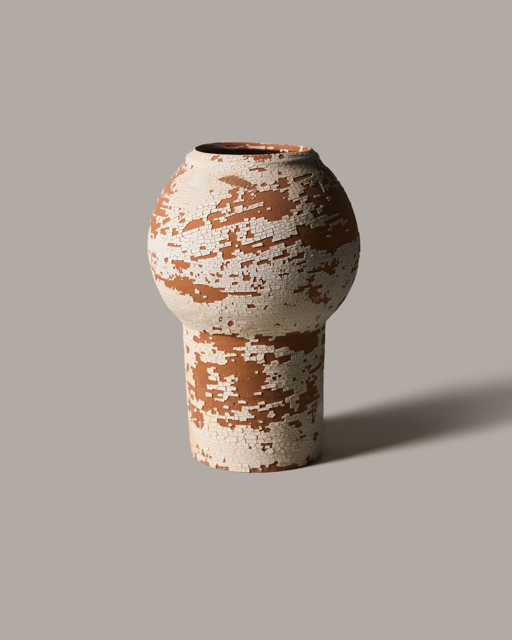 Red & White Brick Vase