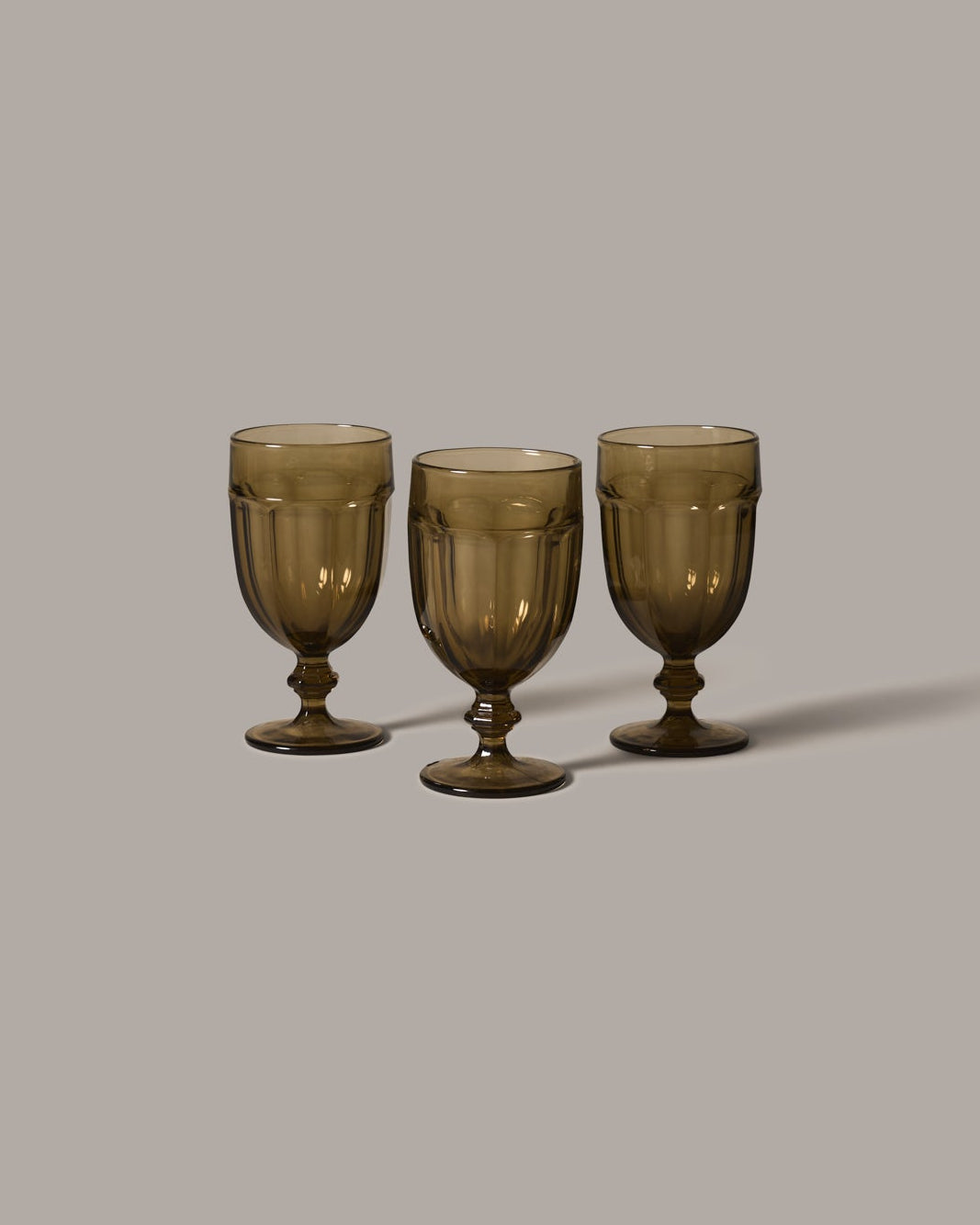 Vintage Amber Wine Glass
