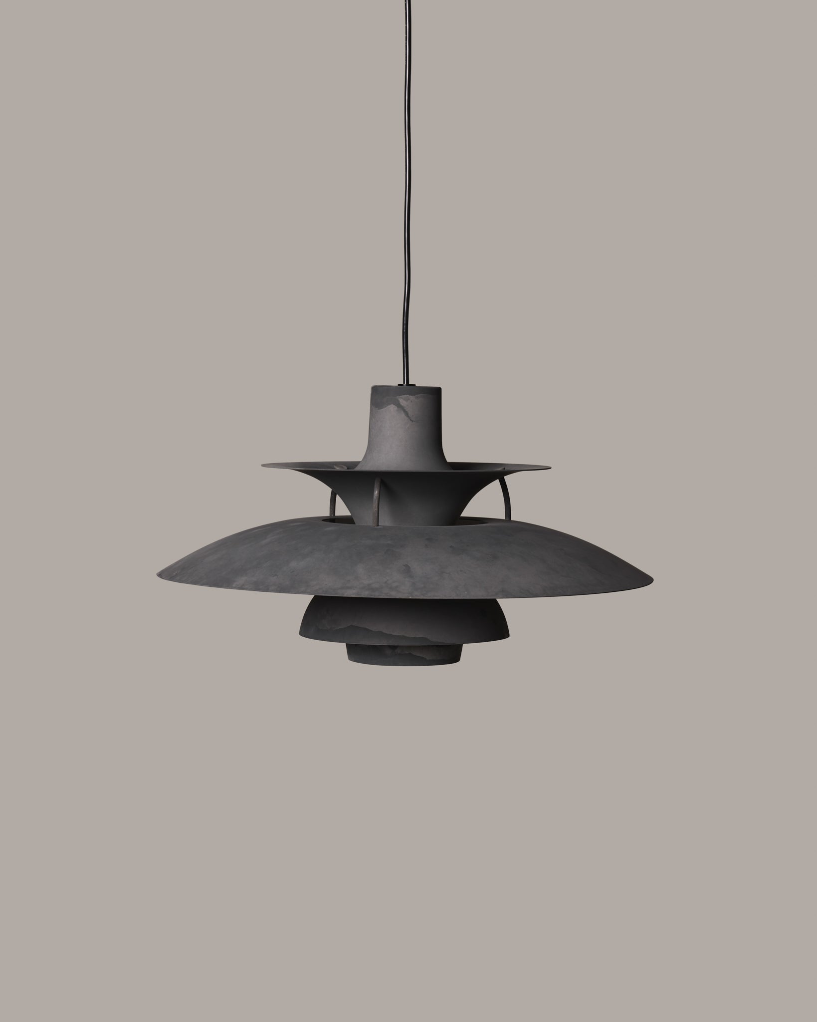 Metallic Tiered Saucer Pendant