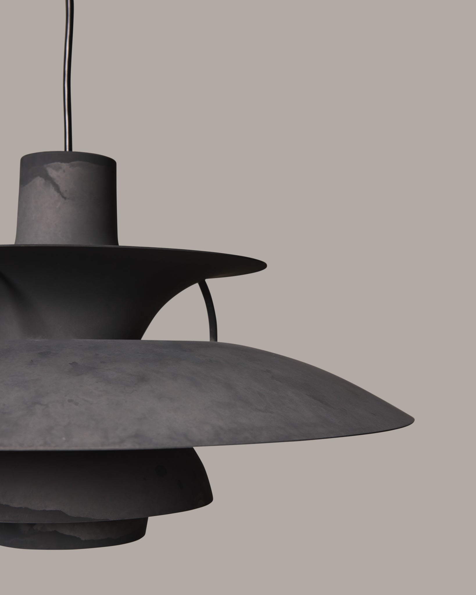Metallic Tiered Saucer Pendant