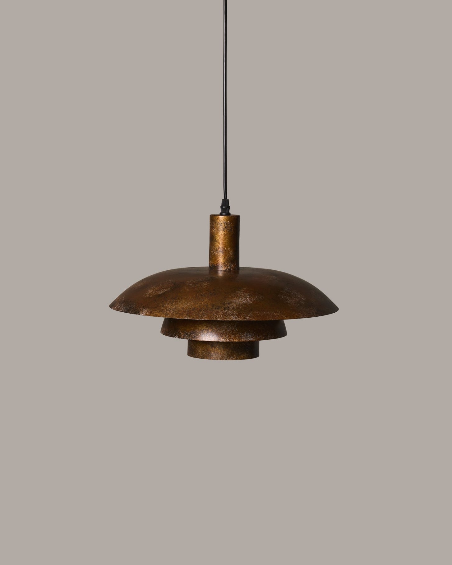 Mid-Century Tiered Copper Pendant