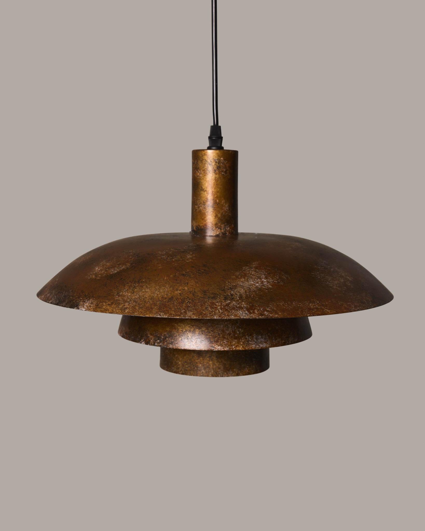Mid-Century Tiered Copper Pendant