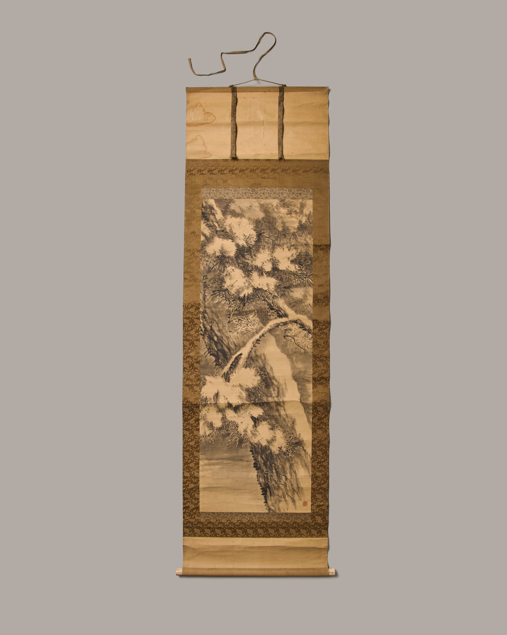 Chinese Winter Snow Landscape Scroll Art