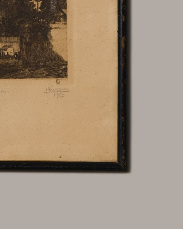 Vintage 1913 German Etching