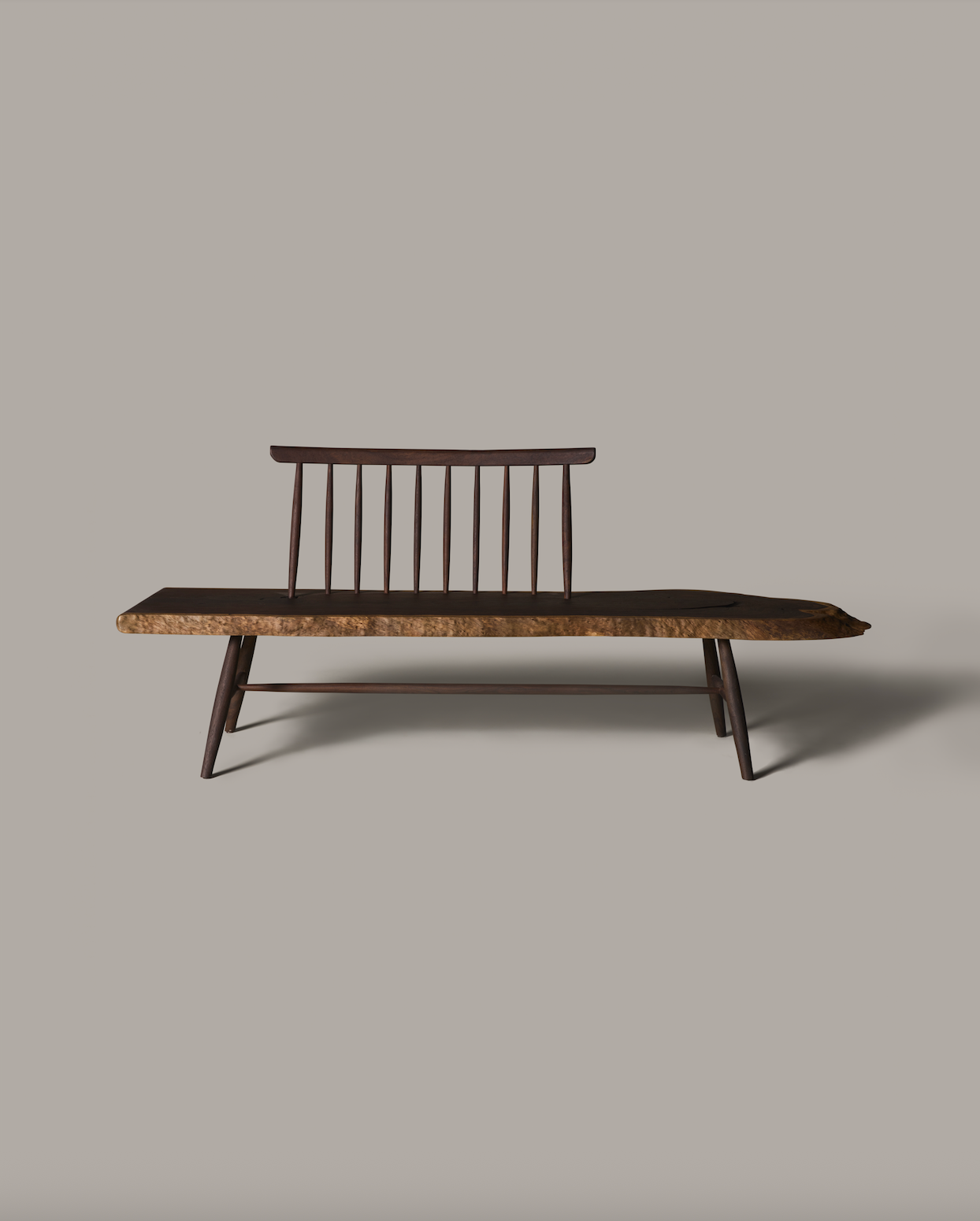 Live-Edge Ebony Bench