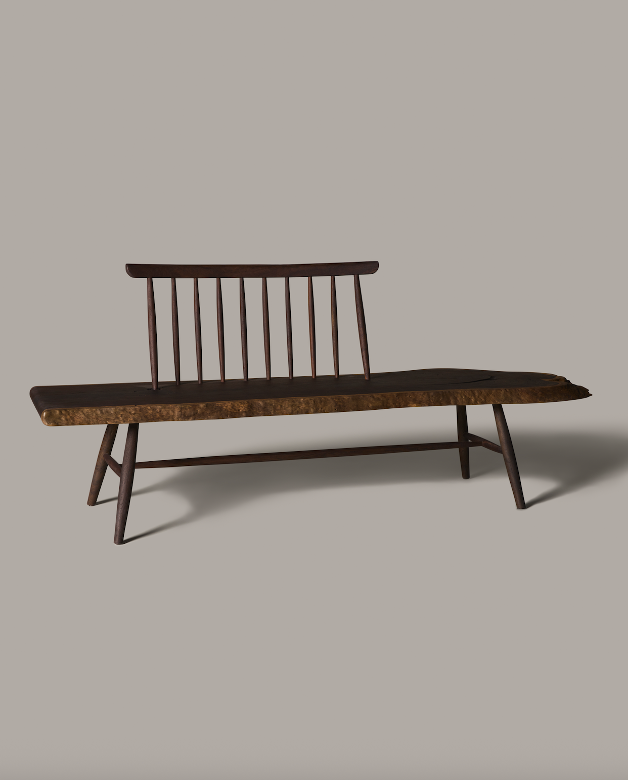 Live-Edge Ebony Bench