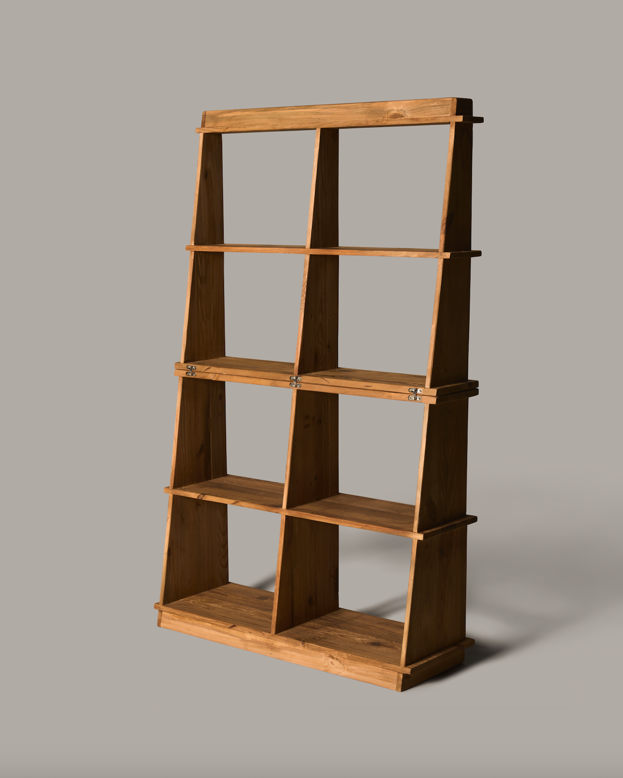 Natural Fir Wood Folding Display Shelf