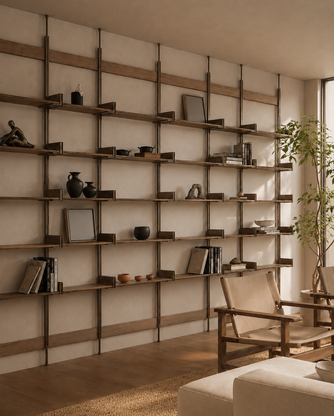 Open Shelf Library Double Section